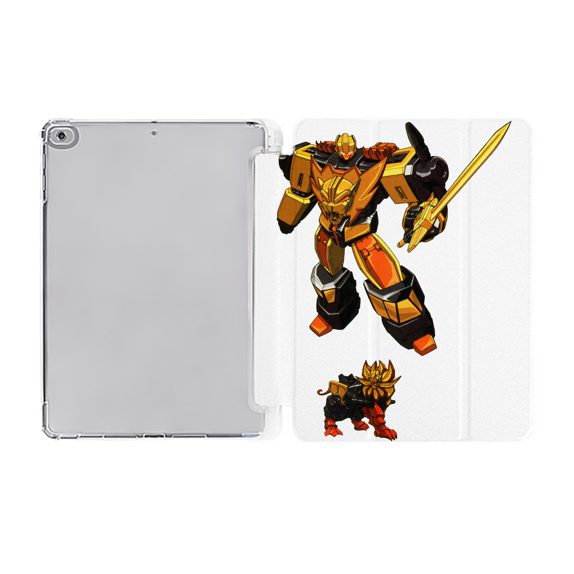 （画像用）  IPad ケース ペン収納付き 三つ折りスタンド PUレザー×シリコン 対応機種9.5/10.5/10.9インチ